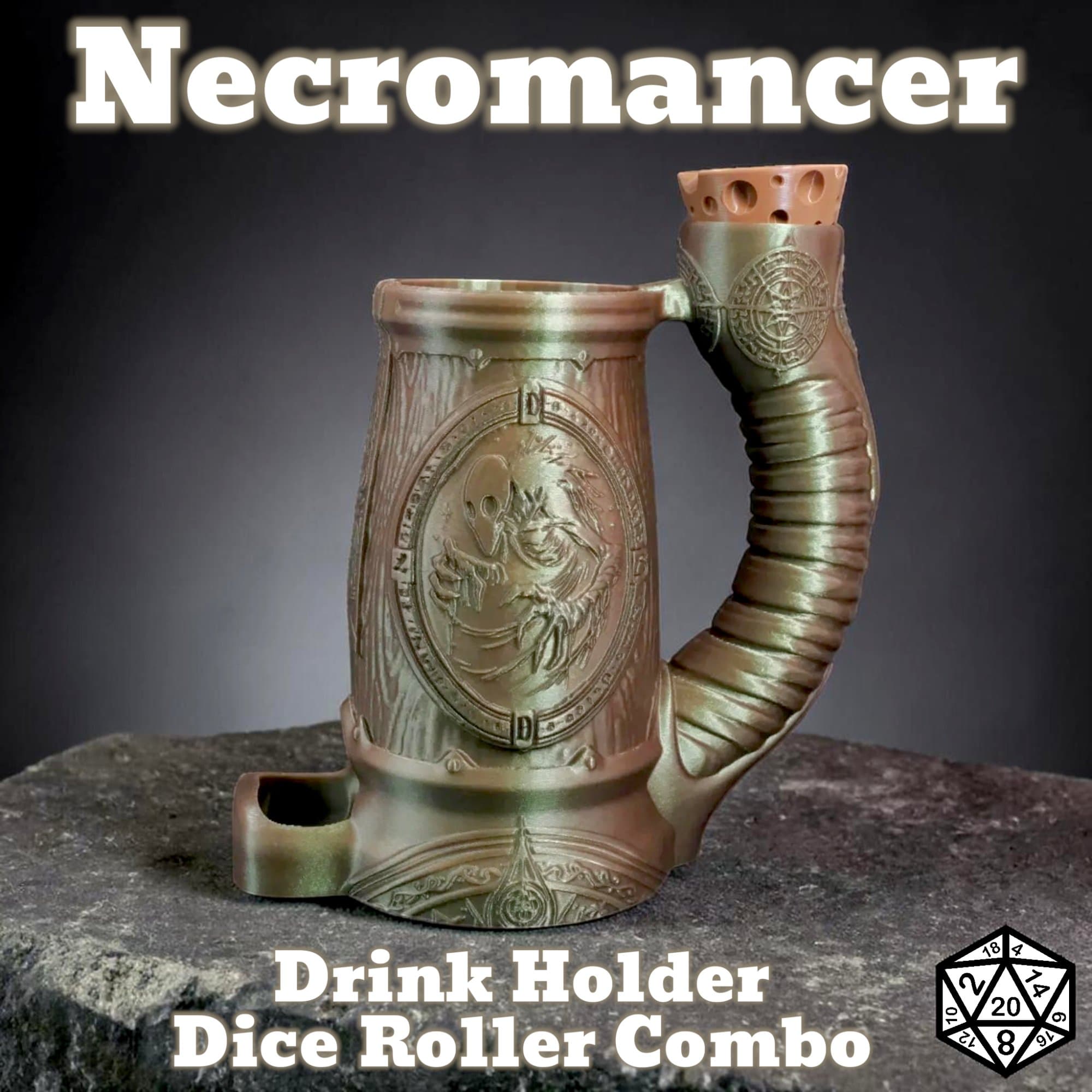 Necromancer Can Holder and Dice Roller Combo