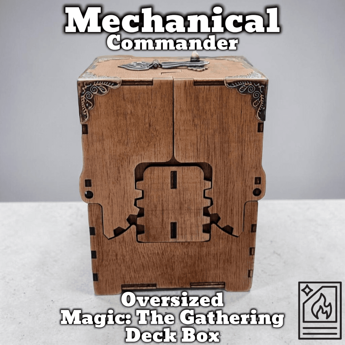 Magic the Gathering deck box, oversized Commander - geared mechanism